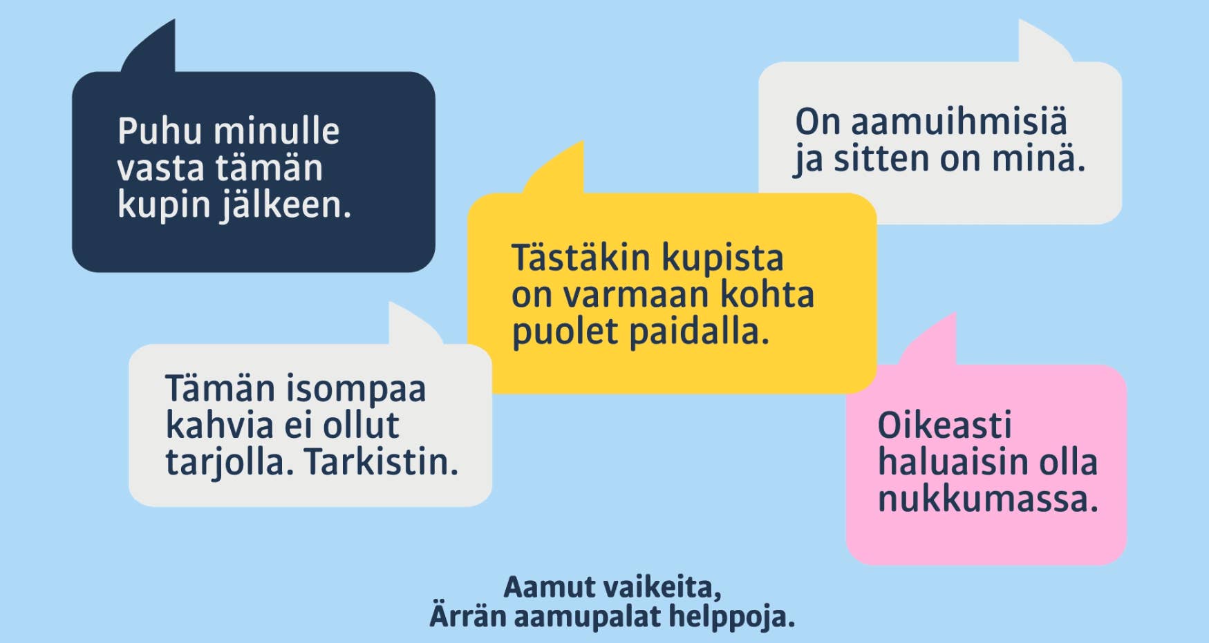 Aamut vaikeita, Ärrän aamupalan helppoja.